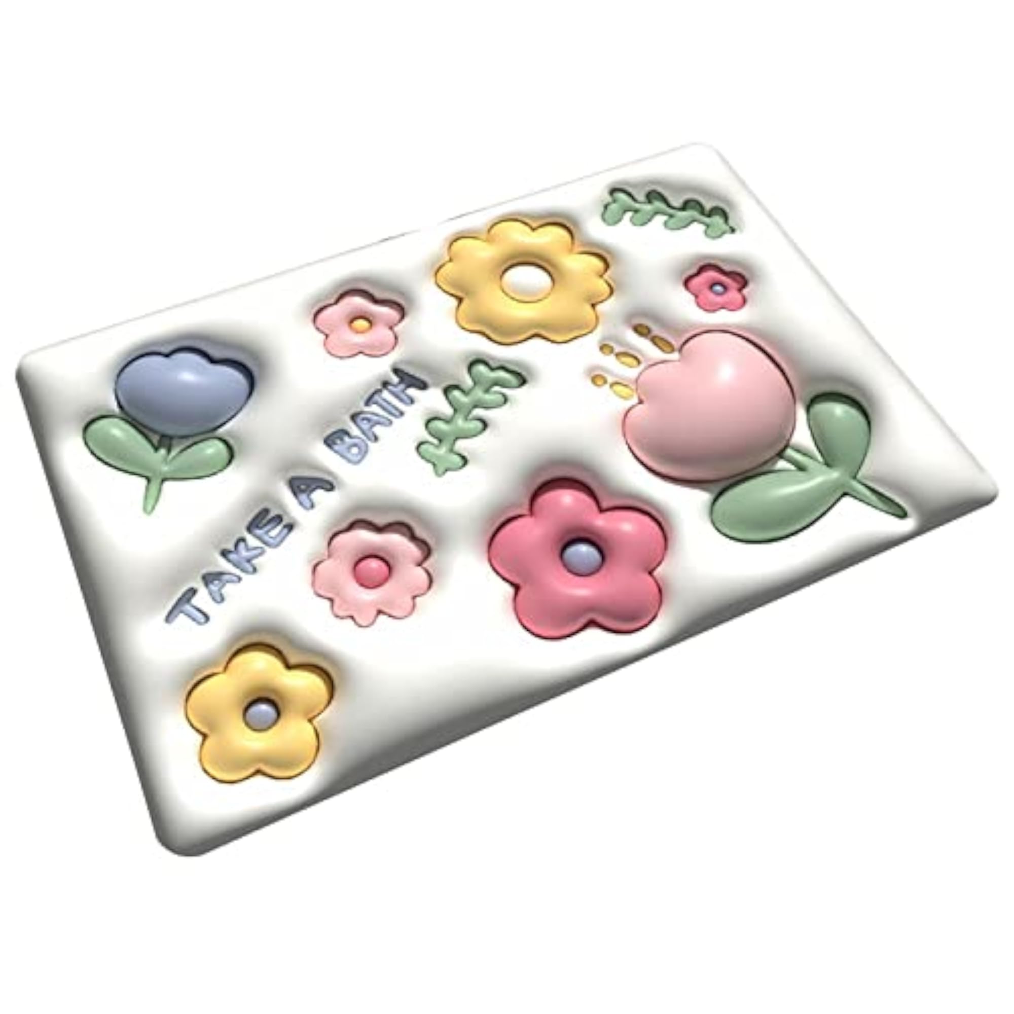Bathroom Rug Resistant Blossom 3D Floral Carpet